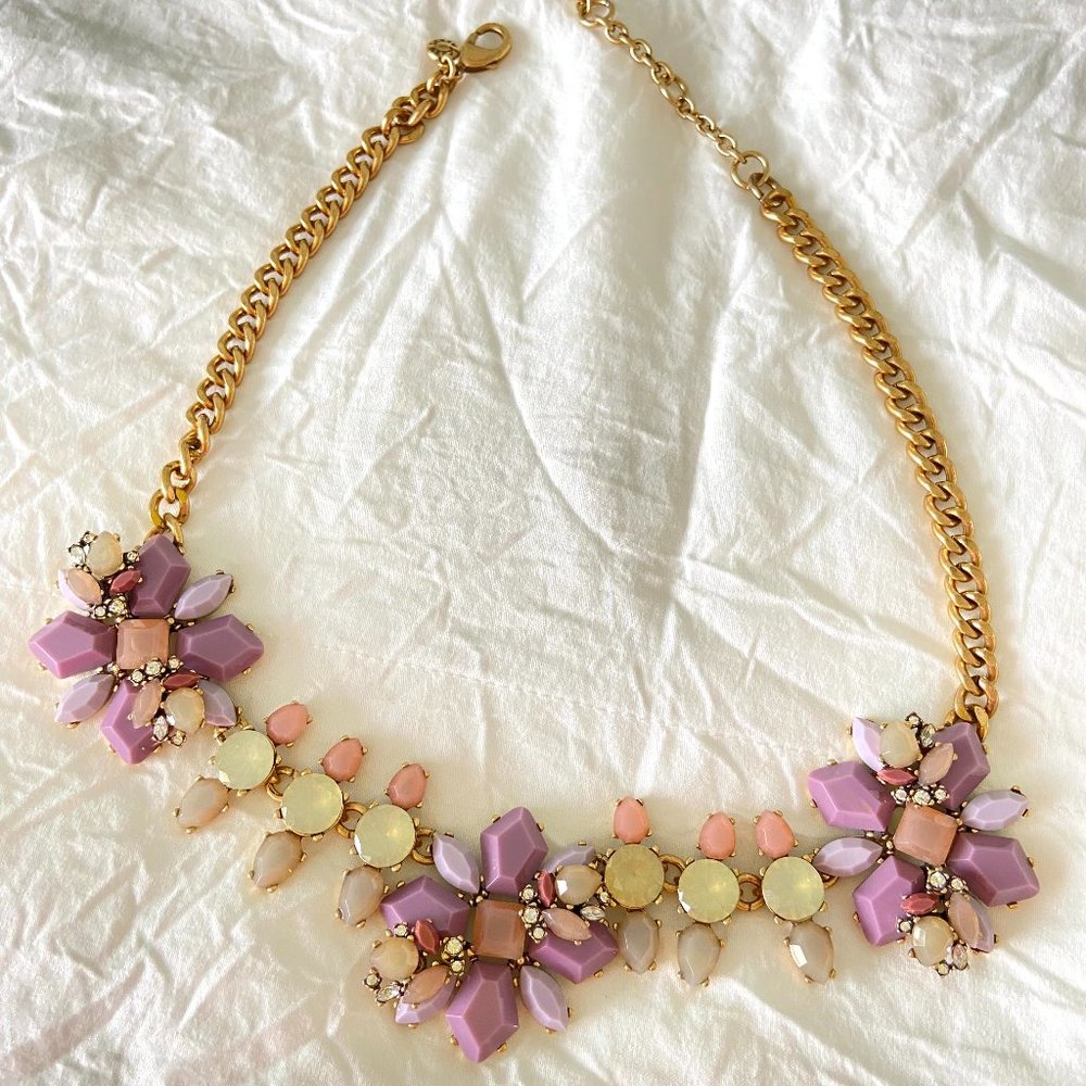 JCREW LILAC & PURPLE STATEMENT NECKLACE GORGEOUS!
